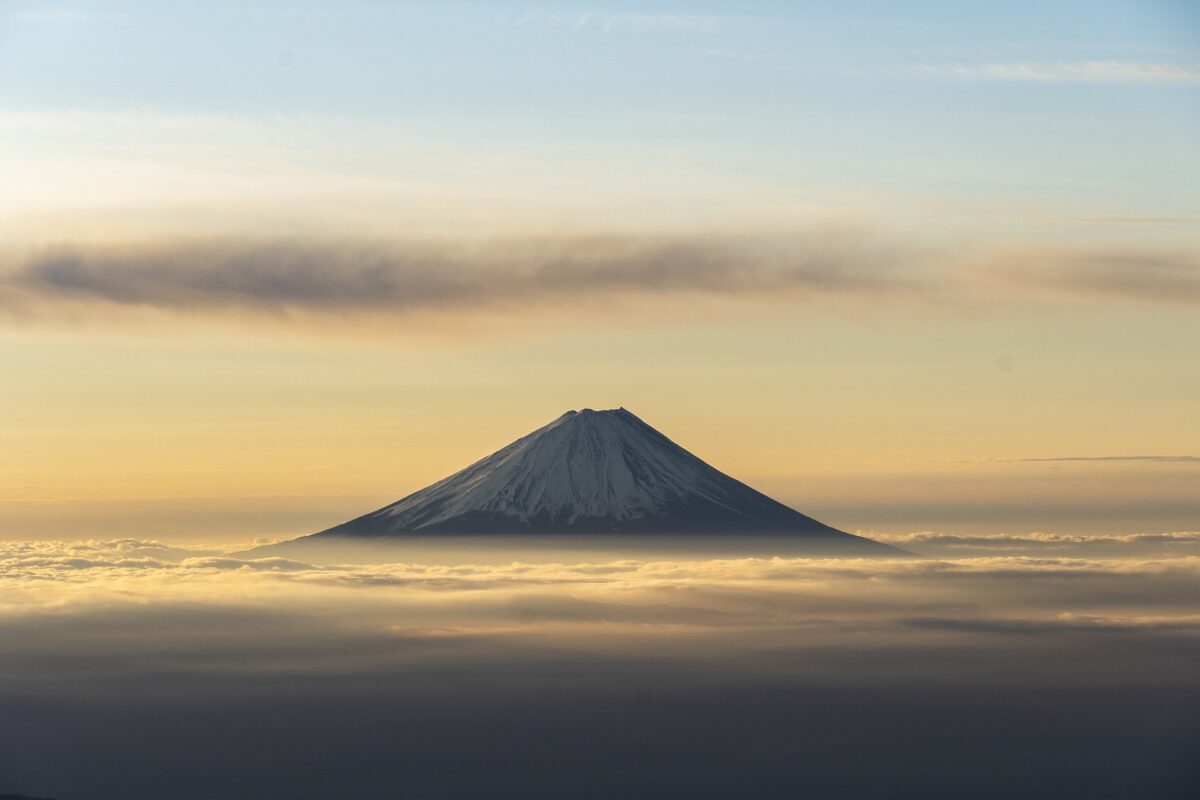 Mt.Fuji only peek